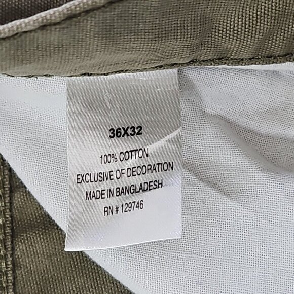 Blue Mountain Canvas Relaxed Fit 5 Pocket Pants Army Green Straight Leg EUC - Picture 12 of 14